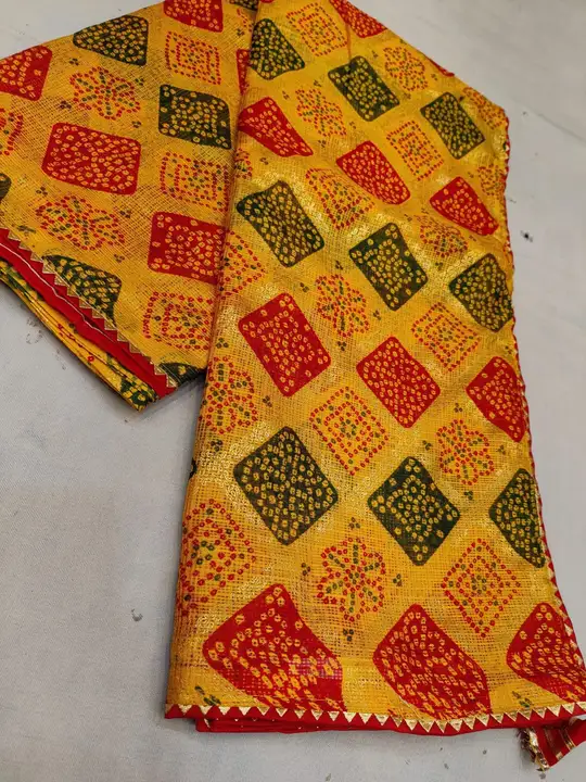 New Launching Pure Soft Cotton With Beautiful Bandhej Saree uploaded by business on 10/6/2023