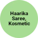 Business logo of Haarika saree, kosmetic n kirana store