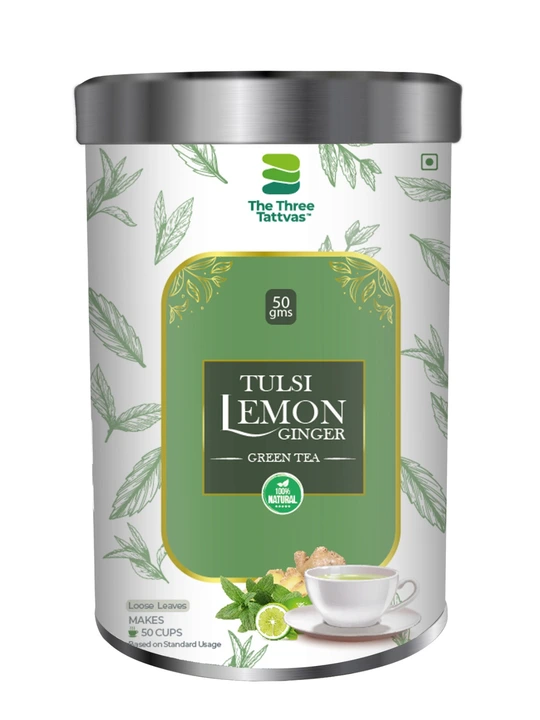 The Three Tattvas Tulsi Lemon Ginger 50Gms uploaded by Sri fortune Global on 10/6/2023