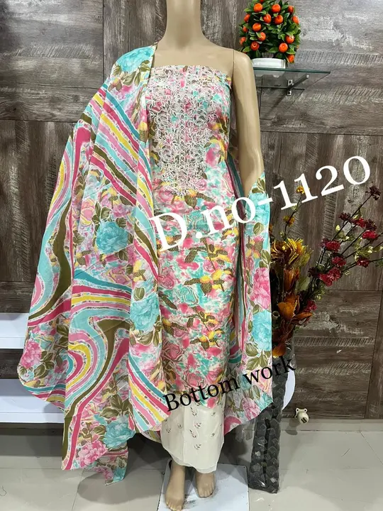 Pure Cotton Suit Three Piece Designer Material  uploaded by business on 10/6/2023