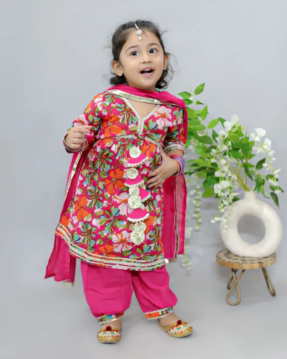 Girls afgani pant with suit 🥰 nh uploaded by pink Rose fashion Store  on 10/6/2023