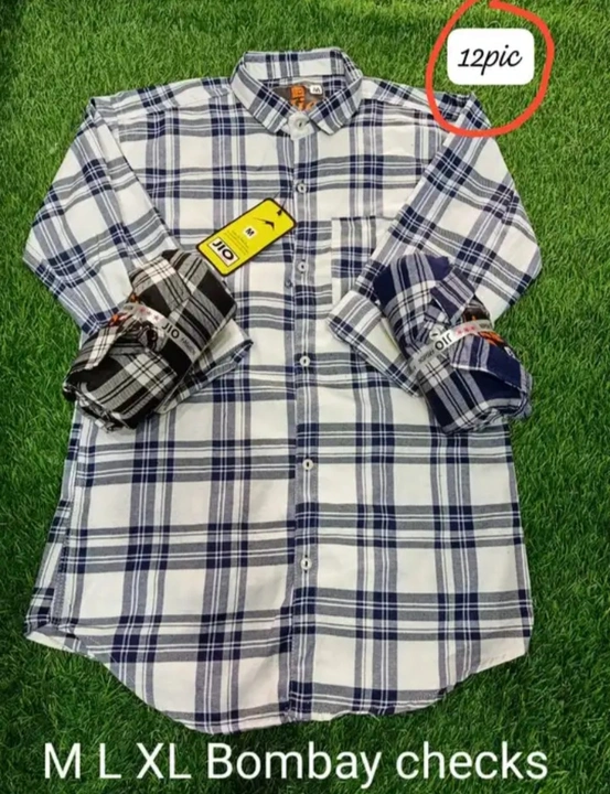 Mens bombay chex shirt uploaded by Shree gurudev collection / 9806507567 on 10/6/2023