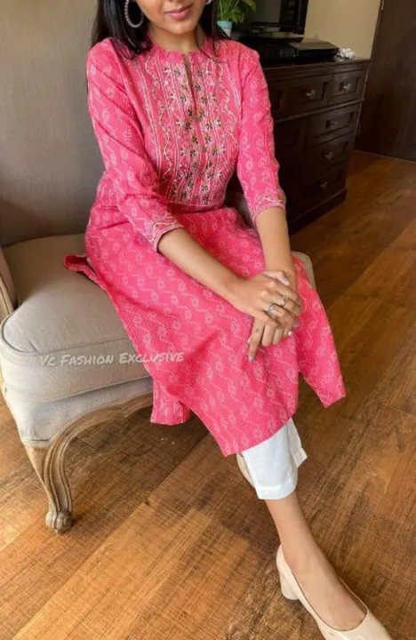 🌸 *ORIGINAL PIS*

🌸 *BEAUTIFUL STRAIGHT KURTI WITH PANT WITH EMBROIDERY WORK*

🌸 *AAA QUALITY*

 uploaded by business on 10/7/2023