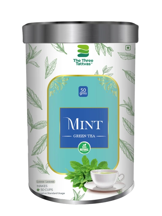 The Three Tattvas Mint Green Tea 50 Gms  uploaded by business on 10/7/2023