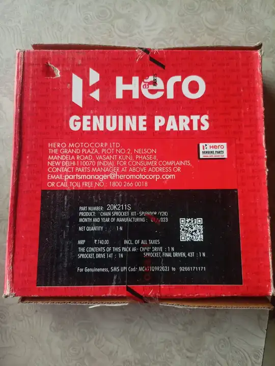 Chain set hero uploaded by Sakshi Autoparts on 10/7/2023