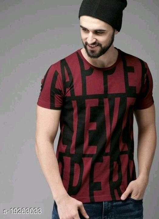 Post image Catalog Name:*Pretty Fashionable Men Tshirts*
Fabric: Cotton
Sleeve Length: Short Sleeves
Pattern: Printed
Sizes:
XL (Chest Size: 42 in, Length Size: 29.5 in) 
L (Chest Size: 40 in, Length Size: 28.5 in) 
M (Chest Size: 38 in, Length Size: 27.5 in) 
Dispatch: 2-3 Days
Easy Returns Available In Case Of Any Issue
*Proof of Safe Delivery!