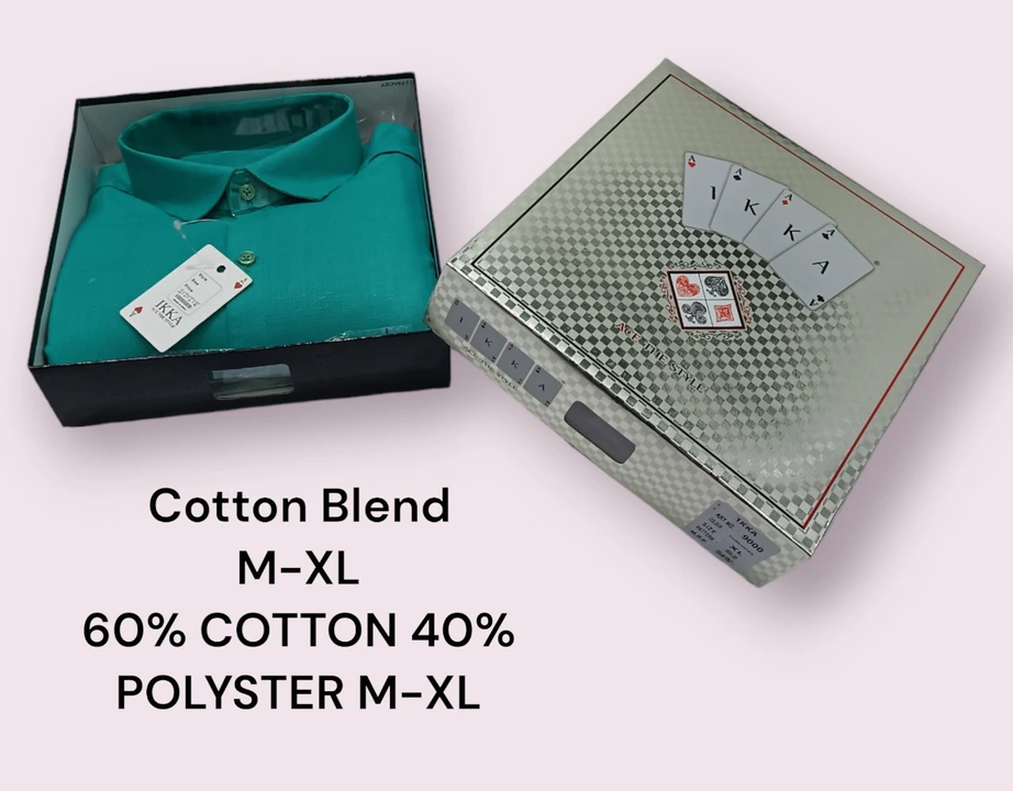 ♦️♣️1KKA♥️♠️ EXCLUSIVE COTTON MIX SOLID BOX PACKING SHIRTS FOR MEN uploaded by Kushal Jeans, Indore on 10/7/2023