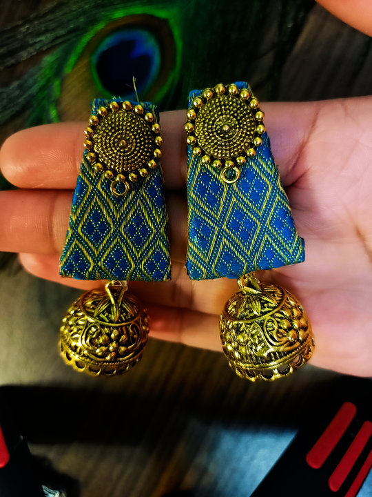 Fabric earrings  uploaded by Jitisha Creations on 10/7/2023