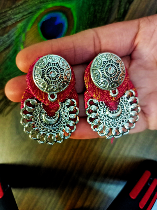 Fabric earrings  uploaded by Jitisha Creations on 10/7/2023
