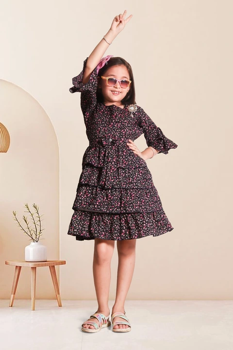 Cotton frock and dresses uploaded by Jasmine kids fashion on 10/7/2023