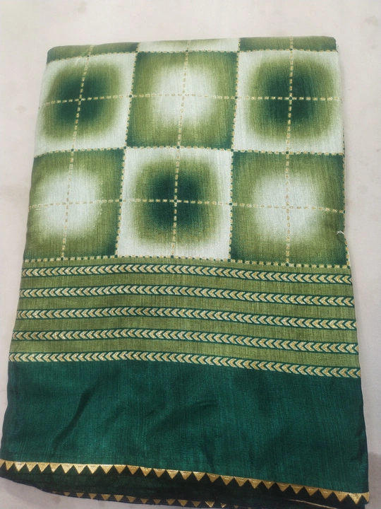 Beautiful Green saree   uploaded by Khuash Saree on 10/7/2023