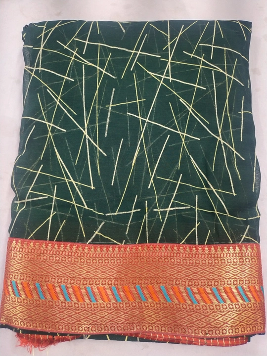 Beautiful green colour saree  uploaded by business on 10/7/2023