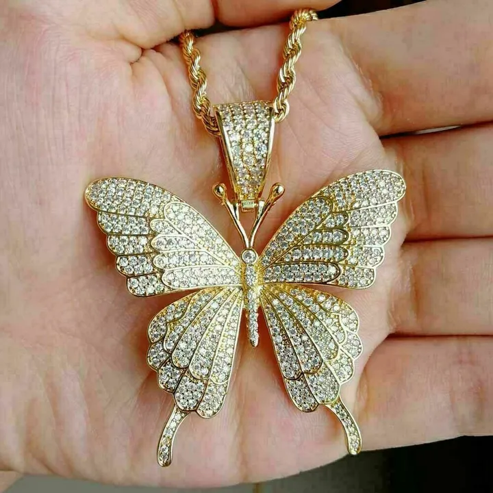 Silver Butterfly Pendant with American Diamonds uploaded by Bittrend Jewels on 10/7/2023