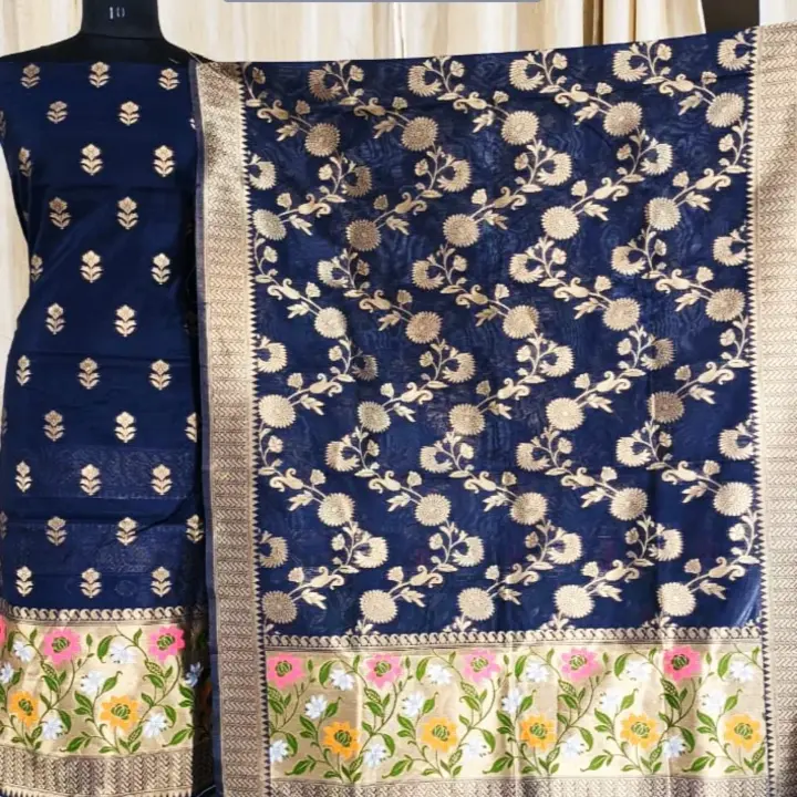 Banarsi cotton suit heavy stol  uploaded by business on 10/7/2023