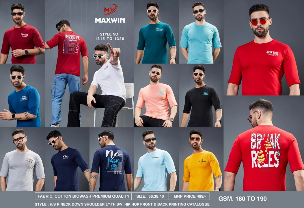 MAXWIN Men's Printed T-shirt RN-HS  uploaded by business on 10/7/2023