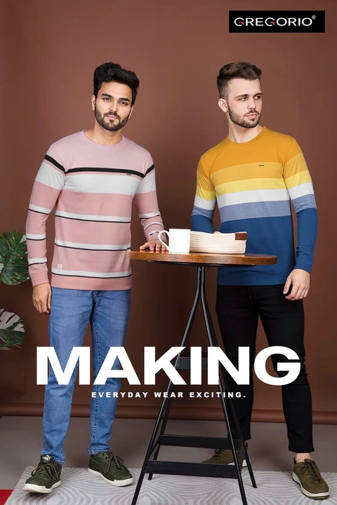 GREGORIO Men's Striped Sweatshirt  uploaded by business on 10/7/2023
