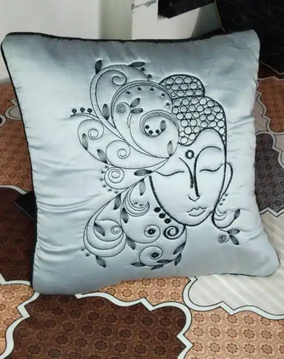 Embroidery budhha  uploaded by Cushion cover gallery on 10/8/2023