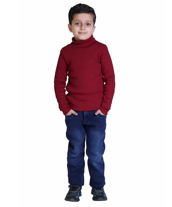BOYS AND GIRLS DESIGN COLLARED NECK REVERSIBLE MAROON SWEATER  uploaded by business on 10/8/2023