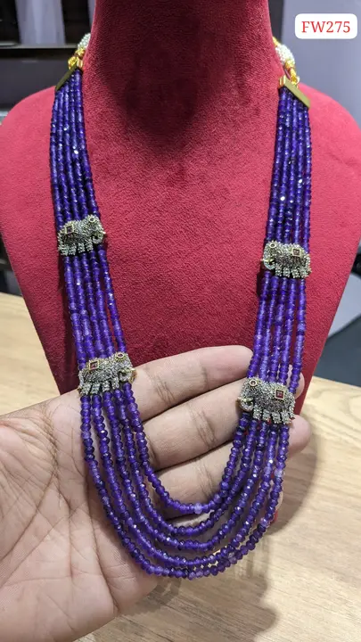 Onyx beads antique Necklace Set  uploaded by Fashion World Jewellery on 10/8/2023