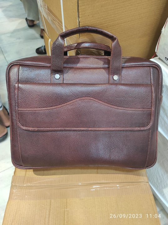 Leather laptop carry Bag uploaded by business on 10/8/2023