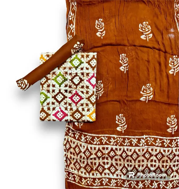 Pure Cotton Suit Chiffon Dupatta Wax Batik uploaded by Star Batik Print on 10/8/2023