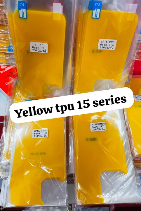 iPhone 15 series back yellow screen protector  uploaded by business on 10/8/2023
