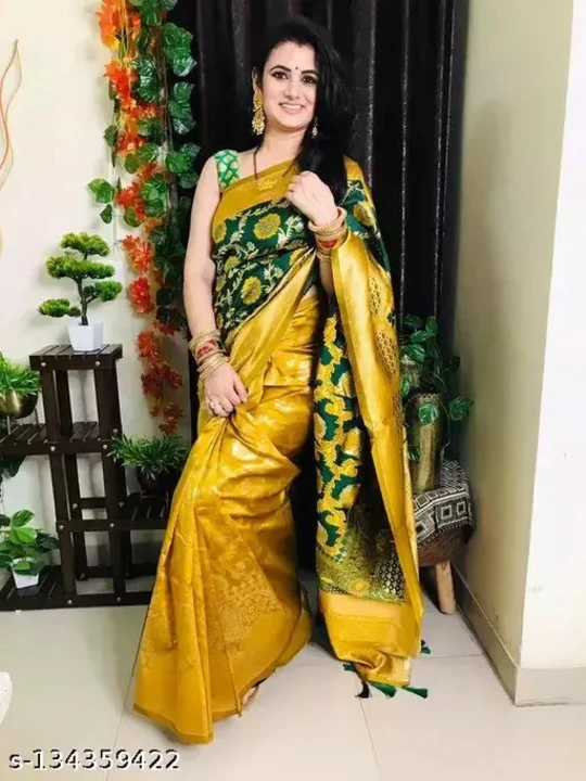 BEAUTIFUL RICH PALLU & JACQUARD WORK ON ALL OVER THE SAREE.
BLOUSE : EXCLUSIVE JACQUARD BORDER. uploaded by business on 10/9/2023
