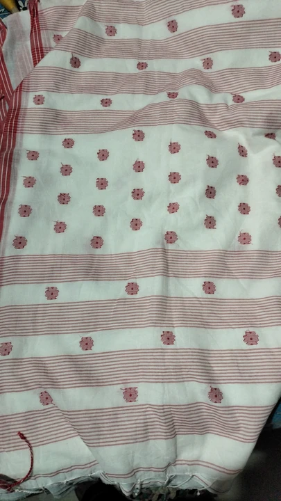 Cotton Handloom Jamdani saree with blouse piece  uploaded by business on 10/9/2023
