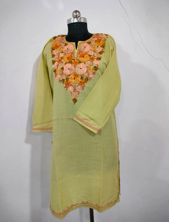 Cotton fabric kurti with ari work  uploaded by Dehqani Bros on 10/9/2023