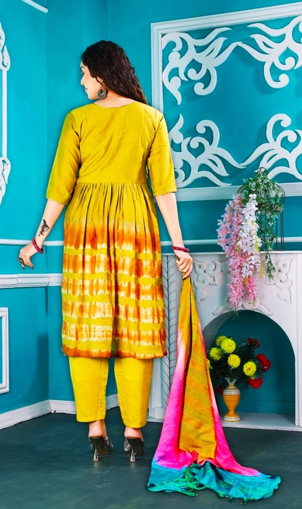Exclusive Designer women's NAYRA cut kurta set with dupatta in Tai&dai uploaded by Utsav Kurti House on 10/9/2023