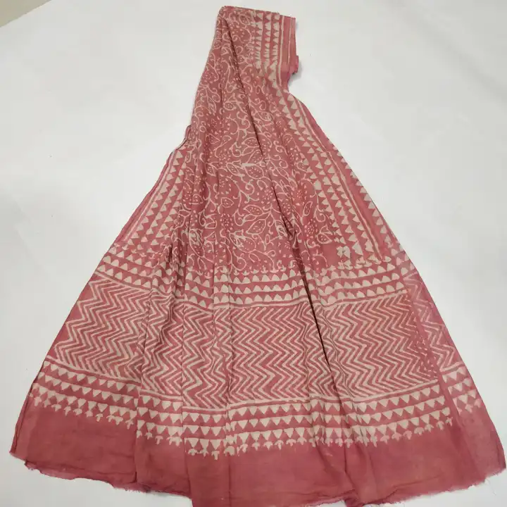 🪻 *Cotton Duppta*🪻
*Exclusive 🥻Beautiful Colourful*🌈 *Hand Block Print Cotton Duppta*
 uploaded by Bagru print shuit, saree, dresses manufacturers on 10/9/2023