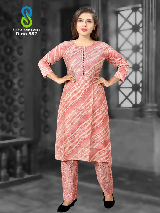 Reyon kurti paint with hand work uploaded by Nakhrali trends on 10/9/2023