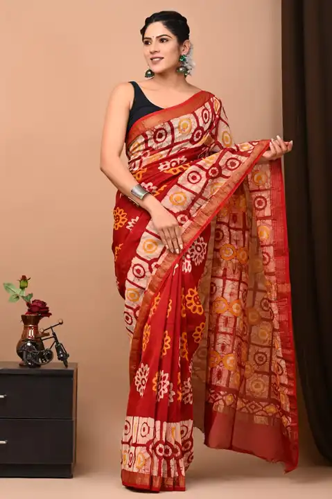 Maheshwari silk saree  uploaded by The print house  on 10/9/2023