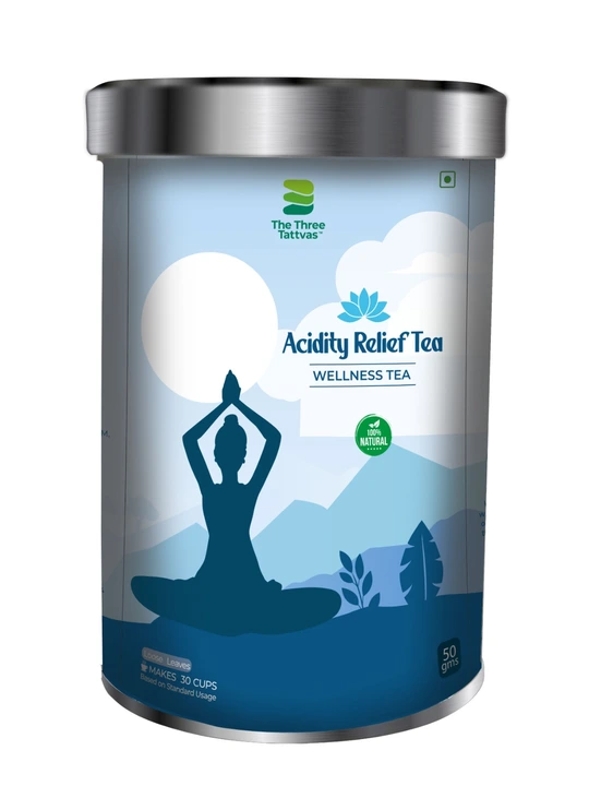 The Three Tattvas Acidity Relief wellness tea 50gm uploaded by business on 10/9/2023
