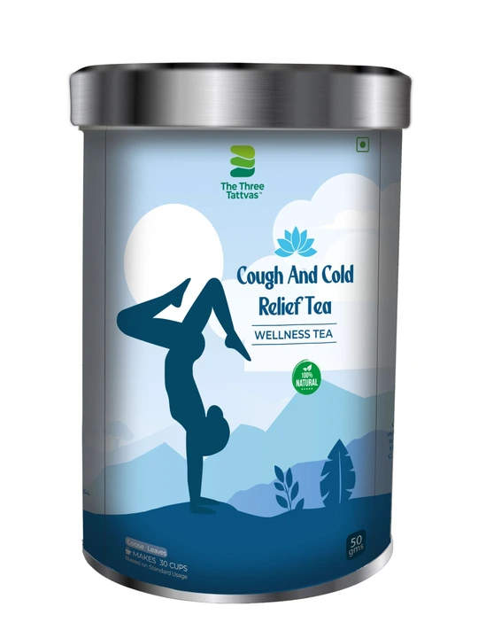 The Three Tattvas cough & cold relief tea 50gms uploaded by Sri fortune Global on 10/9/2023