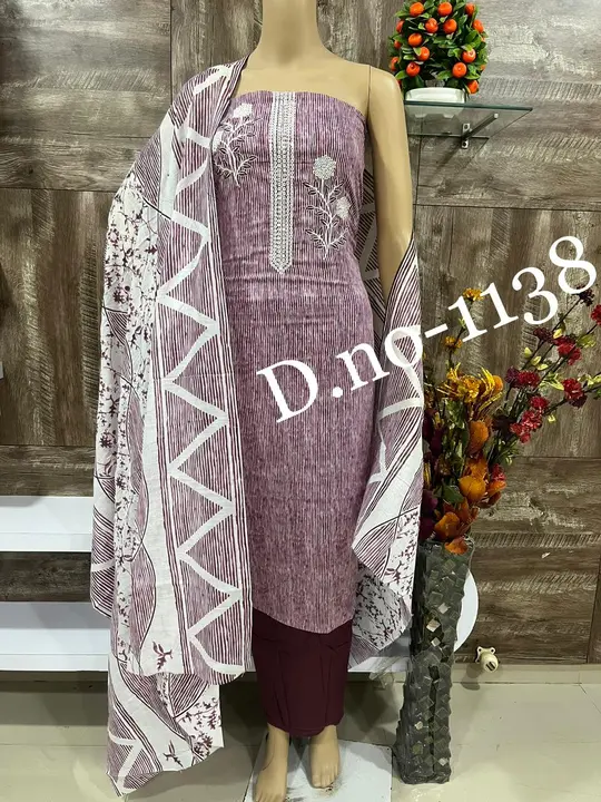 Cotton Designer Suit Work Tie Pattern For Women  uploaded by Zuberiya Global on 10/9/2023