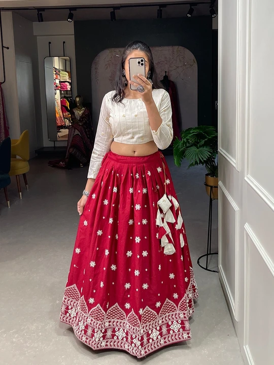 *🌷Co-ord set🌷*

Steal the spotlight by adoring this wine lehenga in *pure cotton* material embelli uploaded by BOKADIYA TEXOFIN on 10/9/2023