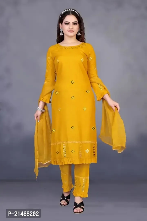 Post image Rayon Kurta Bottom Dupatta Set
Price :590/- MOQ - 1Pcs
Size: 
M
L
XL
2XL

 Fabric: Rayon

 Pack Of: Single

 Type: Stitched

 Occasion: Casual

Within 6-8 business days However, to find out an actual date of delivery, please enter your pin code.

Fancy Rayon Kurta Set For Women
