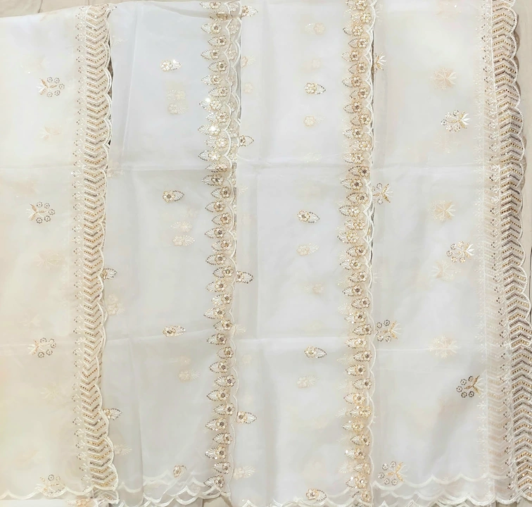 White dyeable dupattas uploaded by business on 10/9/2023