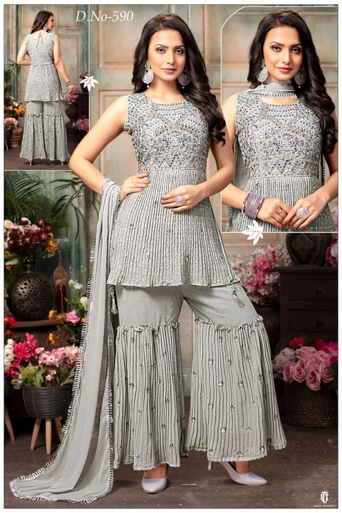 SHARARA SET GEORGETTE  uploaded by business on 10/10/2023