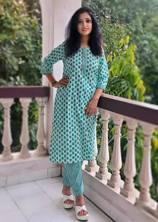 New Japuri Cotton Printed Kurta with pant  uploaded by business on 10/10/2023