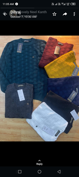 Woolen men's sweater  uploaded by DNB sales corp. on 10/10/2023
