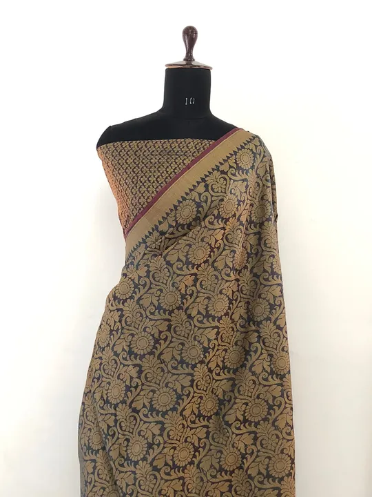 Semi Tussar Ghiccha on Kora banarasi Non dyeable daily wear saree uploaded by business on 10/10/2023