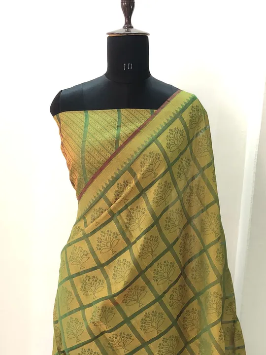 Semi Tussar Ghiccha on Kora banarasi Non dyeable daily wear saree uploaded by V'VERSE on 10/10/2023