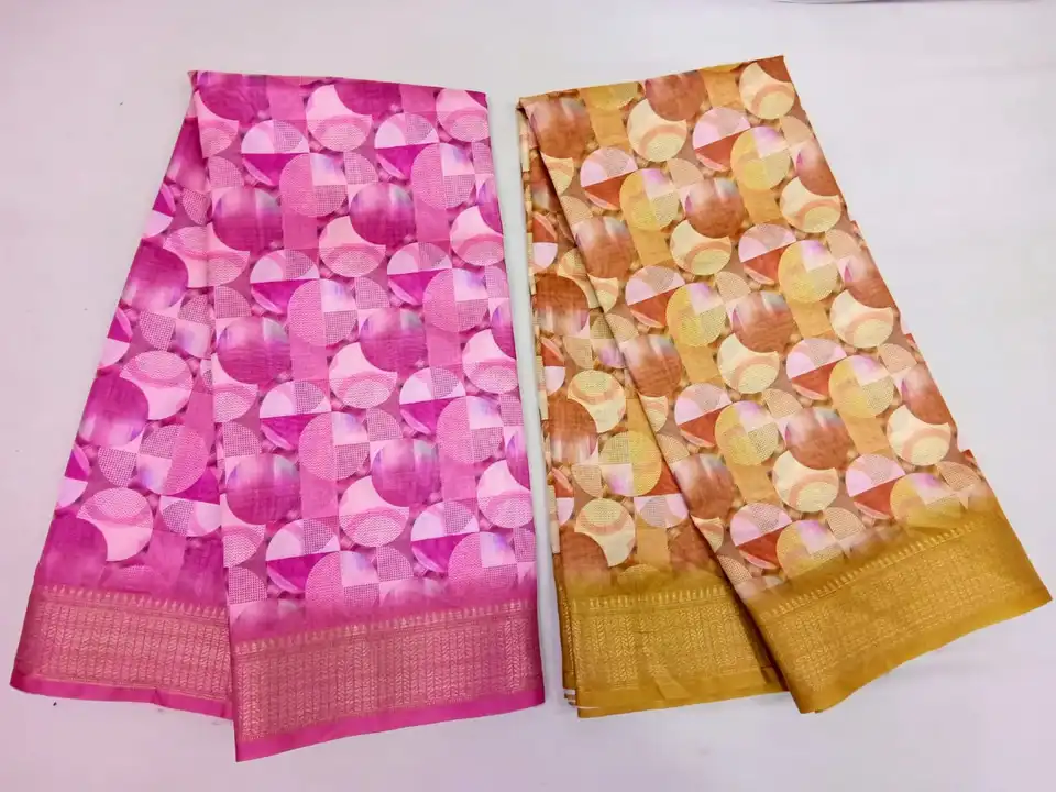 Dola silk Digital print sarees  uploaded by Suswani Textiles on 10/10/2023