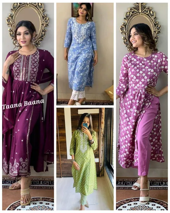 Combo of 4 full dresses aj .Diwali sale Grab fast  uploaded by pink Rose fashion Store  on 10/10/2023