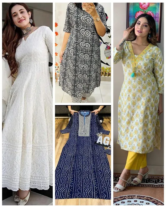 Combo of 4 full dresses aj .Diwali sale Grab fast  uploaded by pink Rose fashion Store  on 10/10/2023