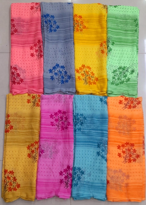 Semi georgette uploaded by TEJAS SAREES on 10/10/2023