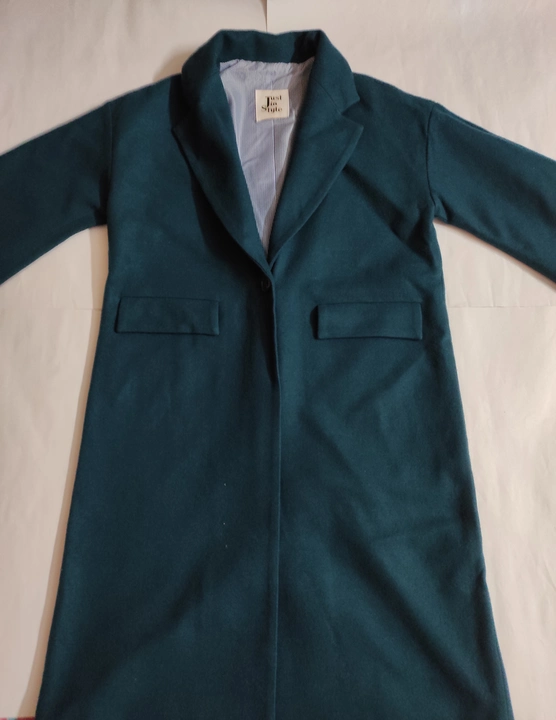 Beautiful Single Button Dark Blue Long Coat for Women uploaded by business on 10/10/2023
