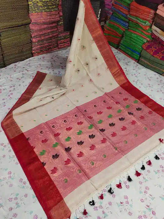 Pure cotton banarasi saree uploaded by business on 10/10/2023